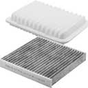 Comb Engine Cabin Air Filter for Toyota Yaris 1.5L L4 2018 2017 2016 2015 2014 2013 2012 2011 2010 2009 2008 2007 2006 (carbon grey)