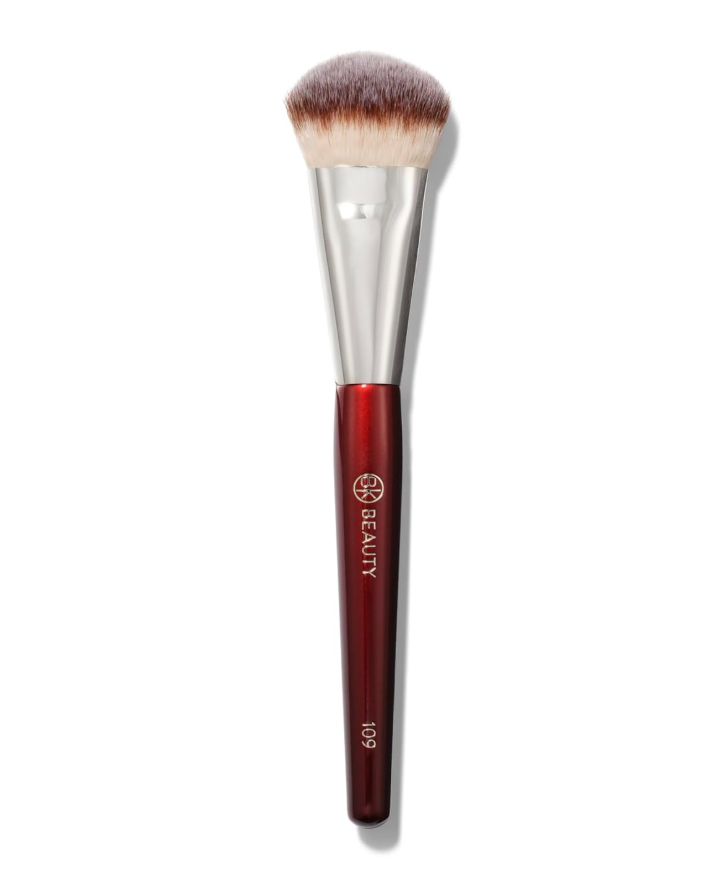 BK BEAUTY BRUSHES  109 MINI CONTOURED FOUNDATION  Face Brush for Liquid or Cream Foundations  Bronzer, Blush & Highlighter Makeup Brush