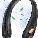 KIDEE Neck Fan, Portable Bladeless Neck Fans, Upgrade 360 Airflow, Super Quiet, 3 Speeds, 4000mAh Personal Wearable Neck Fan, Upgraded Cooling Air Volume USB Rechargeable Hands Free Fan