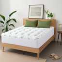 Niagara Sleep Solution Ultra Soft Full Size Mattress Topper - Viscose Made from Bamboo Pillow Top Mattress Pad for Back Pain Relief - Naturally Cooling for Hot Sleepers, Green