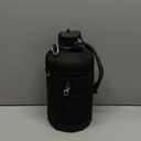 One Gallon Water Bottle Insulated, Triple Wall Vacuum Cold for 48 Hrs & Leak-proof & Non-BPA, 128oz Large Sports Stainless Steel Water Jug with Paracord Handle Straw Spout Lids & DIY Stickers (Black/Grey Gradient)