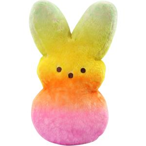 Animal Adventure | Shaggy Bunny Peeps | 15 Collectible Plush | Rainbow (15" Plush)