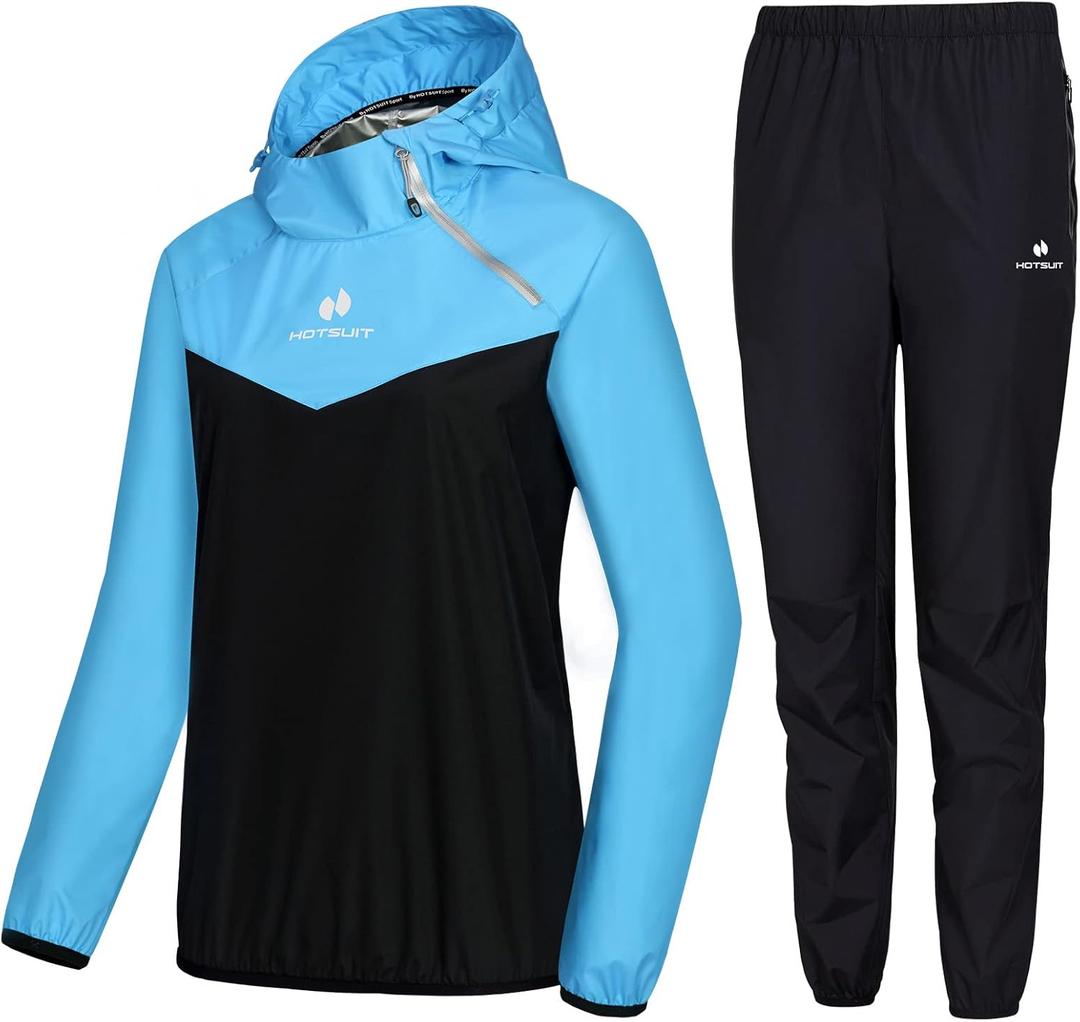 HOTSUIT Sauna Suit for Women Anti Rip Sweat Suit for Weight Loss Odorless Sauna Jacket Pant for Workout Gym, XL