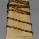 Wooden Swing Seat, Nostalgic Outdoor Wood Swing for Kids , Tree Straps Set Accessories for Backyard Patio Garden Playground, Height Adjustable (Raw wood)