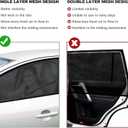 ZATOOTO Car Window Shades - Single Layer Car Window Screen for Front Side Sun Shade Elastic Mesh for Most Vehicles, Side Window Sun Shade Easy Installation, Breathable & Clear View