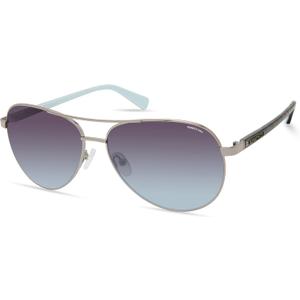 Kenneth Cole womens Pilot Pilot Sunglasses (Shiny Gunmetal / Gradient Blue)