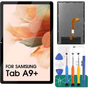 For Samsung Galaxy Tab A9+ Screen Replacement for Samsung Tab A9 Plus LCD Display Digitizer Touch Screen Assembly Repair Kits SM-X210 SM-X215 SM-X216B Black