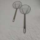 Baderke 2 Pcs 16 Inch Stainless Steel Skimmer Round Plated Wire Strainer Fryer Spoon Mesh Stirring with Long Handle for Kitchen Fried Food Cooking Straining Frying