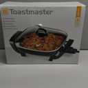 Toastmaster 12" Nonstick Electric Skillet - Deep Skillet Appliance with Glass Lid - Multipurpose Kitchen Cookware for Breakfast & More