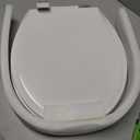 Toilet seat with toddler seat built in, Potty training toilet seat, Fits both adult and child, Slow-Close, Toddler toilet seat attachment, ROUND, Heavy Duty, White(16.5)