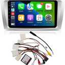 ViaBecs 9" Wireless Apple Carplay Stereo CAN005-X Harness for 2007-2011 Toyota Camry, Android 12 6G 128G Touch Screen Car Radio Android Auto with Mirror Link QLED Screen GPS Navigation