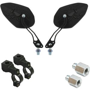 Bicycle Mirrors for Handlebars, 2pcs Safety HD Handlebar Rearview Mirror, Adjustable Bike Mirrors Handlebar Rearview Mirror, Electric Bike (Black)