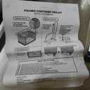 Foldable Utility Cart Collapsible Crate Rolling Carts with Wheels, Hand Truck Storage Box with Telescoping Handle, Folding Shopping cart with Wheels for Office Shopping Camping Travel Moving