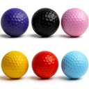 Thorza Colored Golf Balls - Multicolored Set of 6 Mini Golf, Putting Practice and Training