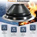 #8 Epdm Metal Roof Vents Roof Pipe Flashing Boot, Flexible Roof Chimney Flashing Roof Jack for Pipe OD 7" to 13", Screws & Hex Socket Included, Black/ 1 Pcs