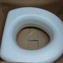 HealthSmart Enhanced Comfort 5" Raised (Round) Toilet Seat Risers for Seniors 5 Slip Resistant Pads FSA/HSA Eligible Padded Toilet Seat Elevation 15.7 x 15.2 x 6.1