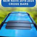 Roof Rack Cross Bars for Toyota RAV4 2019-2025 (Not Fit 2024 LE/Adventure/TRD Off-Road/Hybrid Woodland Edition). Anti-Theft Lock Mechanism Black Matte Aluminum Anti-Corrosion Crossbars