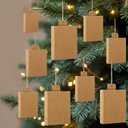 Civaner 36 Pack Funny Christmas Tree Ornaments with DIY Shipping Labels Mini Box Package Ornament for Christmas Home Office Decor
