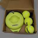 Hikeen Premium Tennis Trainer Rebound with Metal Base,Portable Solo Tennis Trainer Set with 3 Highly Elastic String Balls,Tennis Practice Equipment for Adult Kids and Beginners