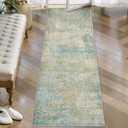 Tangsoo 2x5 Washable Runner Rug, Abstract Non Slip Kitchen Runner Rugs for Hallway, Modern Contemporary Indoor Soft Low Pile Rugs Runner for Entry Laundry Entryway Bedroom Bathroom Living Room