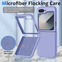 Z Flip 6 Liquid Silicone Case for Samsung Galaxy Z Flip6 5G, Slim Case for Women, Soft Gel Rubber Ultra Thin Cases Silky Touch Anti-Scratch Shockproof Protective Cover for Samsung Z Flip 6 5G (Purple)