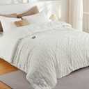 Heated Comforter Blanket Queen Size with Wireless LCD Controller, Tufted Fast Heating Electric Quilt, 6 Heat Levels & 2-10H Time Settings, UL Certified, White Queen 90" x 90"