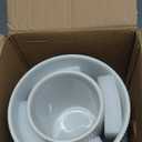 LE TAUCI Utensil Holder, 7.3"+5.4" Ceramic Kitchen Utensil Holder for Countertop, Large Cooking Utensil Crocks Gift for Mom, Boho Farmhouse Kitchen Decor, Set of 2, Reactive Glaze Arctic White