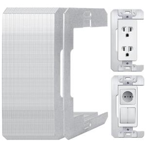 40 Pcs Wall Plate Spacers Metal Flush Fit Device Leveling Plate Outlet Spacers for Electrical Box Outlet Shims for Fixing Walls Electrical Outlet Electrical Boxes