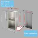 Stainless Steel no Tile Needed Metal Niche,Double ShelvesStainless Steel Finished Shower Insert Wall Niche(Brush, 24 * 12 in)
