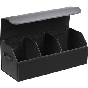 AUTOARK Leather Car Trunk Organizer,Durable Collapsible Adjustable Compartments Cargo Storage,Extra Large Capacity,AK-151 (L 29.5" x W 12.2" x H 11.5")