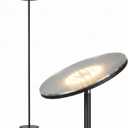 Brightech Sky LED Floor lamp, Torchiere Super Bright Floor Lamp for Living Room Decor & Office - Dimmable, Tall Standing Torch Lamp with Warm Light for Bedroom & Reading - Black