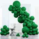 PartyWoo Dark Green Balloons 123pcs Different Sizes of 18 12 10 5 Inch Emerald Hunter Forest Green Balloon Arch Kit for Birthday Christmas Graduation Dinosaur Jungle Theme Party Decorations Green-Y56