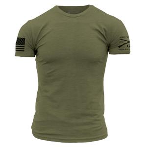 Grunt Style Basic Crew Men's T-Shirt (Military Green, Large)
