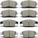 D1340 D1341 Front Rear Ceramic Brake Pads Set Fit For 2012-2016 Mercedes-Benz C250, 2008-2012 Mercedes-Benz C300