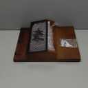 Farmhouse Mail Organizer Wall Mounted Rustic Mail Holder Hanging Key Sorter with 3 Hooks Indoor Wooden Wall Mounted, Letter, Magazines, Newspapers, Keys(Dark Brown)