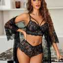Avidlove Women Lingerie Sets Sexy Lace Bra and Panty Sets 2 Piece Lace Babydoll Outfits (S)