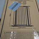 Regalo Safety 36 Extra Tall Baby Gate for Doorways & Bottom of Stairs, Pressure Mounted Baby Gate with Door for Babies, Toddlers & Pets, Tested & Safe, American Designed and Owned, Platinum