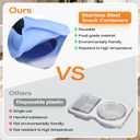 3 Pack Salad Dressing Containers,Double Compartment Small Condiment Containers with Silicone Cover,for Holding Salad,Sauce,Nuts, Leak-Proof Reusable Stainless Steel Container for Office,Picnic,Travel