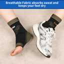 NeoAlly Copper Ankle Support Brace Compression Sleeve with Silicone Gel Reduce Foot Swelling Pain Relief from Plantar Fasciitis and Achilles Tendon (Large - 1 Pair)
