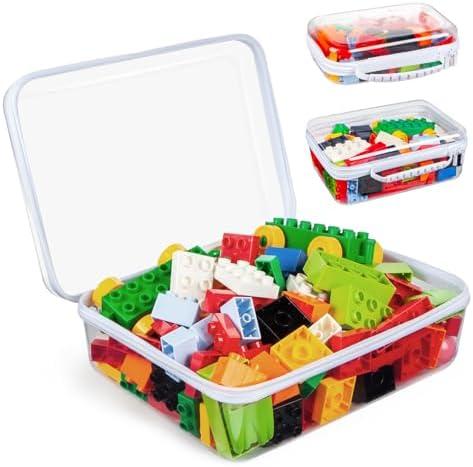 Bottom-Deepened 2.75''-3 Pack Clear Hard Shell Zipper Case L+M+S,Portable Zipper Bags Waterproof Cosmetics Bags,Organizer Pouch For Snacks,Toy,Diapers,Travel,White