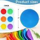 Amor Present 6PCS Playground Ball, 7 Inch Inflatable Kickballs with Pump, Rainbow Rubber Dodgeball for Kids Beach Toy Sports Games Indoor Outdoor Pool Party