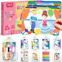 JoyCat 24 Pack Princess Dot Art Party Favors, 4800+ Dot Stickers, Ages 3-8
