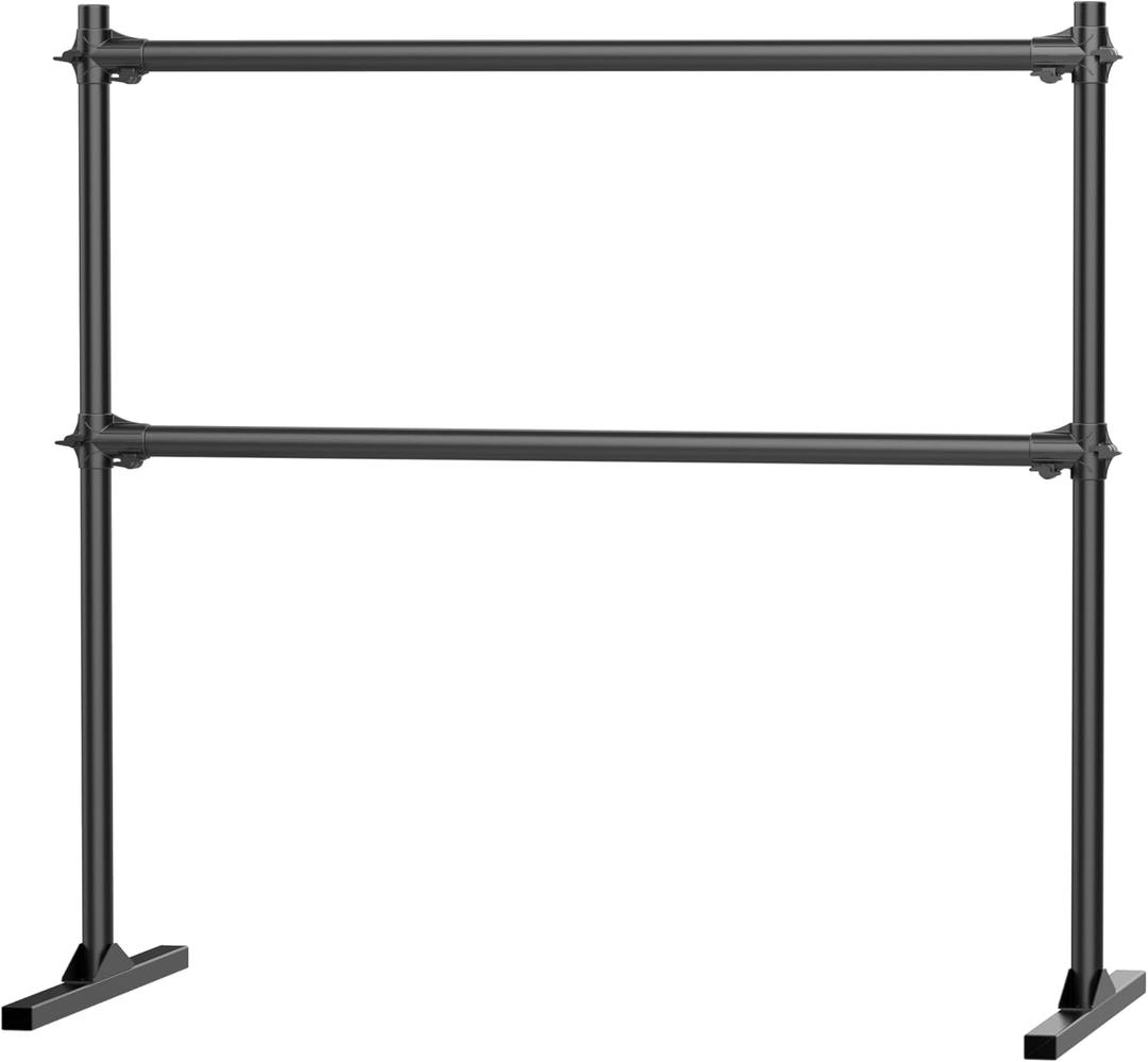 Zlinke 4FT Height Adjustable Ballet Barre, Freestanding Ballet Bar, Heavy Duty Dance Bar Support, Sturdy Construction, Anti-Slip for Kids Adult, Home and Gym Use (BLACK)