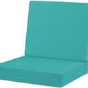 22x22 Outdoor Cushions for Patio Furniture, Waterproof Outdoor Chair Cushions with Non-Slip Ties and Handle, Washable Deep Seat Cushions for Outdoor Furniture with Removable Cover, Teal