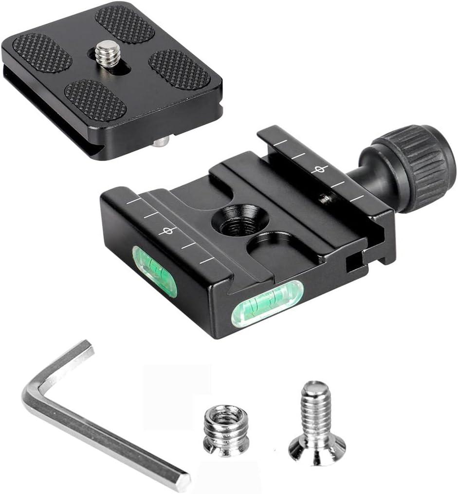 50mm Quick Release Plate Clamp Adapter Compatible with Arca Swiss for DSLR Camera Tripod Ball Head Monopod Stabilizer (KQ-50 QR pale)