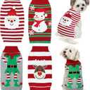 4 Pack Dog Christmas Sweater, GOYOSWA Dog Christmas Outfit Holiday Sweater Santa Snowman Reindeer Elf Knitted Sweaters for Small Medium Large Dogs Pets (Medium)