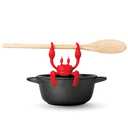 OTOTO Red The Crab Silicone Utensil Rest - Kitchen Gifts, Silicone Spoon Rest - Heat-Resistant Kitchen - Steam Releaser, Chopstick Rests & Holders