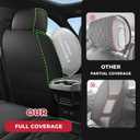 FREESOO Tundra Seat Covers 2026 2025 2024 2023 2022 Full Set, Fit for Toyota Tundra Crewmax Double Cab, Custom Truck Seat Covers with Waterproof Faux Leather Black/Grey