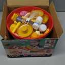 80 Pcs Pretend Play Food Toy for Kids Kitchen Aged 3 4 5, Fast Food Set with Storage Bucket, Pizza, Burger, Ice Cream, Hot Dog, Educational Birthday Toy Gift for Boys Girls