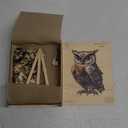 Jigfoxy Wooden Puzzles for Adults, Mechanical Owl Wood Puzzles Adult, Unique Animal Shape Wooden Jigsaw Puzzles for Adults, Birthday Gifts for Puzzle Lovers, Family(S-8.5 * 5.8in-80pcs)